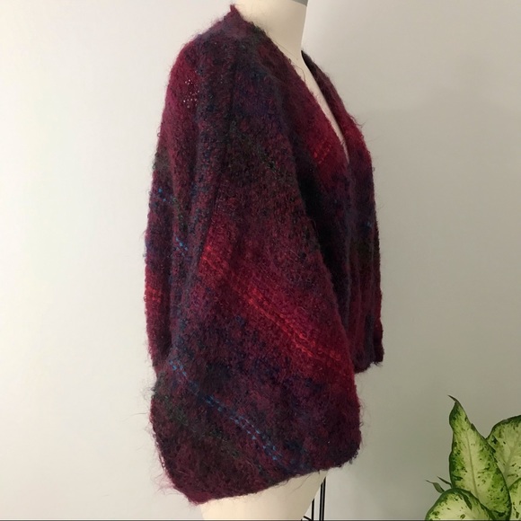 Vintage Handmade Cropped Bat Wing Sweater Jacket - Picture 5 of 9